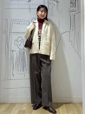 「アイテム（スラックス）」を使った、nozomiさん（レディース・162cm・30代）の秋コーディネート