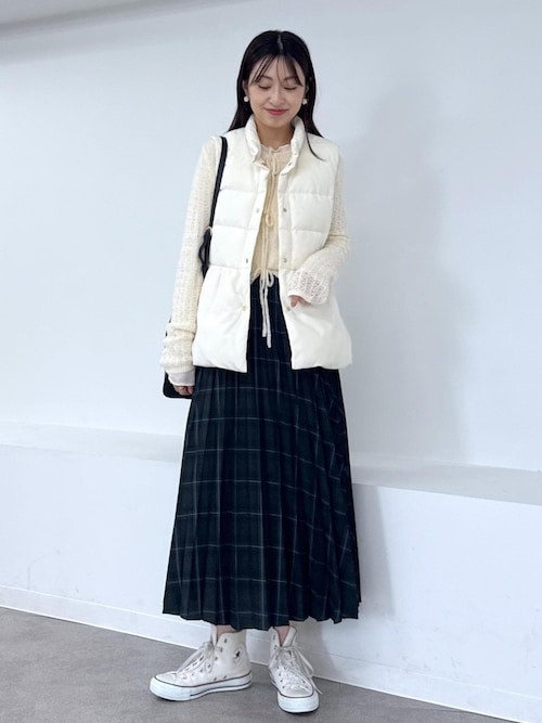 セール】【GREEN DOWN/グリーンダウン】ペプラムダウンベスト（ダウン