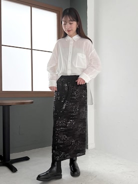 「フェスコーデ」｜「アイテム（ブーツ）」を使った、nozomiさん（レディース・162cm）の冬コーディネート