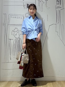 「ROPE' PICNIC（ロペピクニック）のアイテム（スカート）」を使った、nozomiさん（レディース・162cm）の夏コーディネート