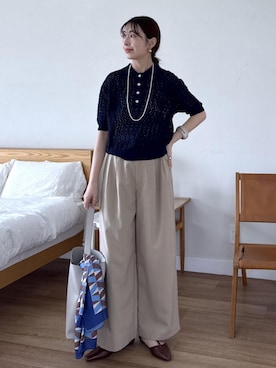 「ROPE' PICNIC（ロペピクニック）のアイテム」を使った、nozomiさん（レディース・162cm）の春コーディネート