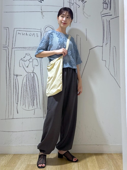 セール】メッシュコード刺繍プルオーバー（Tシャツ/カットソー）｜ROPE