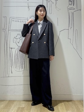 「アイテム（スラックス）」を使った、nozomiさん（レディース・162cm・30代）の秋コーディネート