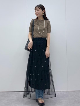 「ロング」｜「アイテム（サンダル）」を使った、nozomiさん（レディース・162cm）の夏コーディネート
