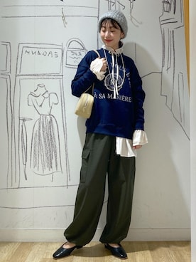 「アイテム（スウェット）」を使った、nozomiさん（レディース・162cm・30代）の秋コーディネート