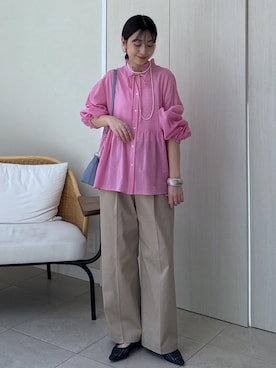 「ROPE' PICNIC（ロペピクニック）のアイテム」を使った、nozomiさん（レディース・162cm）の春コーディネート