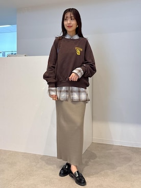 「アイテム（スカート）」を使った、nozomiさん（レディース・162cm・30代）の秋コーディネート