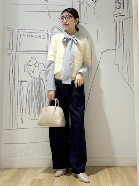 「アイテム（ボストンバッグ）」を使った、nozomiさん（レディース・162cm・30代）の秋コーディネート