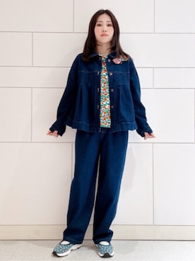 「Jocomomola（ホコモモラ）のアイテム（ジャケット/アウター）」を使った、Jocomomolaさん（レディース・159cm）の春コーディネート