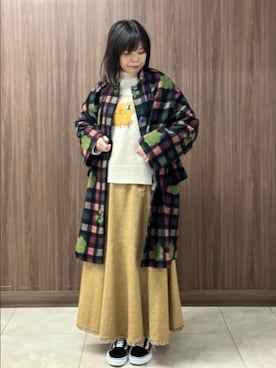 「Jocomomola（ホコモモラ）のアイテム（その他アウター）」を使った、Jocomomolaさん（レディース・158cm）の冬コーディネート