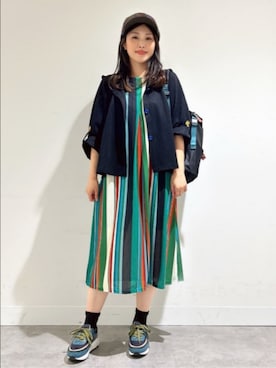 「Jocomomola（ホコモモラ）のアイテム（ワンピース/ドレス）」を使った、Jocomomolaさん（レディース・159cm）の秋コーディネート