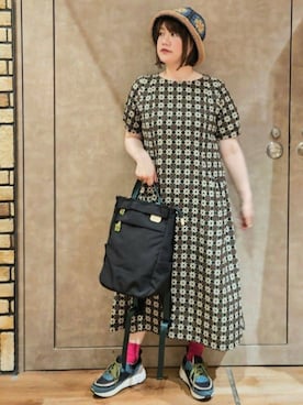 「Jocomomola（ホコモモラ）のアイテム（ワンピース/ドレス）」を使った、Jocomomolaさん（レディース・158cm）の夏コーディネート