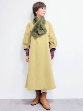 「Jocomomola（ホコモモラ）のアイテム（ワンピース/ドレス）」を使った、Jocomomolaさん（レディース・153cm）の秋コーディネート