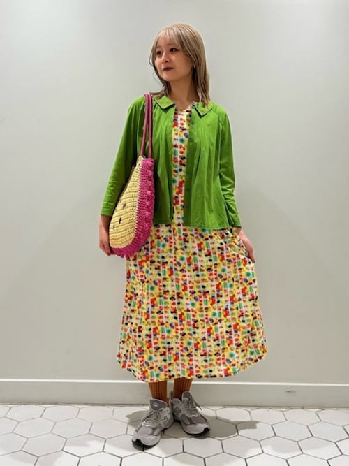新品Jocomomola Verde pera プリントバックリボンキャミソール Jocomomola｜Manzano プリントリップルワンピース | Rakuten