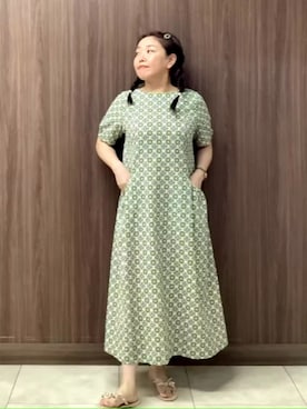 「Jocomomola（ホコモモラ）のアイテム（ワンピース/ドレス）」を使った、Jocomomolaさん（レディース・153cm）の夏コーディネート