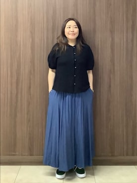 「Jocomomola（ホコモモラ）のアイテム（スカート）」を使った、Jocomomolaさん（レディース・153cm）の秋コーディネート