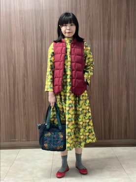 「Jocomomola（ホコモモラ）のアイテム（ワンピース/ドレス）」を使った、Jocomomolaさん（レディース・158cm）の秋コーディネート