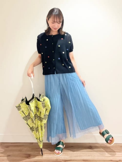 Jocomomola（ホコモモラ） パンツ melonチュール ワイドパンツ