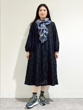 「Jocomomola（ホコモモラ）のアイテム（ワンピース/ドレス）」を使った、Jocomomolaさん（レディース・159cm）の秋コーディネート