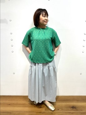 「Jocomomola（ホコモモラ）のアイテム（スカート）」を使った、Jocomomolaさん（レディース・148cm）の夏コーディネート