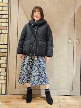 「Jocomomola（ホコモモラ）のアイテム（ワンピース/ドレス）」を使った、Jocomomolaさん（レディース・158cm）の冬コーディネート