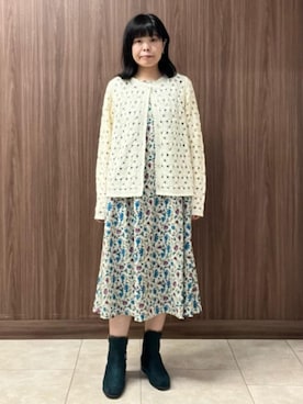 「Jocomomola（ホコモモラ）のアイテム（ワンピース/ドレス）」を使った、Jocomomolaさん（レディース・158cm）の秋コーディネート