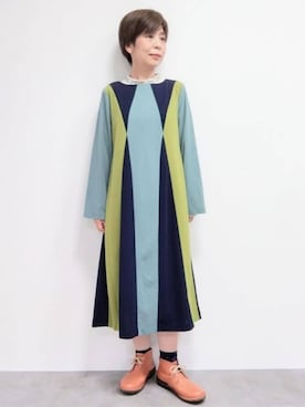 「Jocomomola（ホコモモラ）のアイテム（ワンピース/ドレス）」を使った、Jocomomolaさん（レディース・153cm）の秋コーディネート