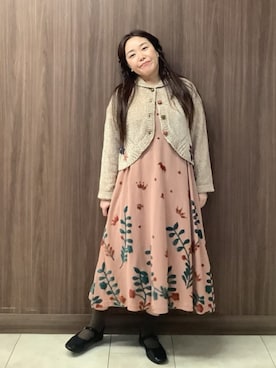 「Jocomomola（ホコモモラ）のアイテム（ワンピース/ドレス）」を使った、Jocomomolaさん（レディース・153cm）の秋コーディネート