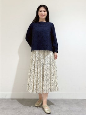 「Jocomomola（ホコモモラ）のアイテム（シューズ）」を使った、Jocomomolaさん（レディース・159cm）の夏コーディネート
