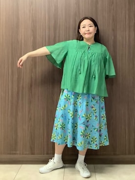 「ネコ」｜「アイテム（ワンピース/ドレス）」を使った、Jocomomolaさん（レディース・153cm）の夏コーディネート