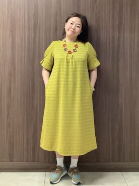 「Jocomomola（ホコモモラ）のアイテム（アクセサリー）」を使った、Jocomomolaさん（レディース・153cm）の夏コーディネート