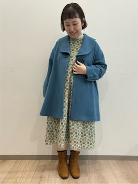 「Jocomomola（ホコモモラ）のアイテム（その他アウター）」を使った、Jocomomolaさん（レディース・152cm）の冬コーディネート
