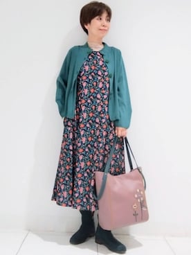 「Jocomomola（ホコモモラ）のアイテム（ワンピース/ドレス）」を使った、Jocomomolaさん（レディース・153cm）の秋コーディネート