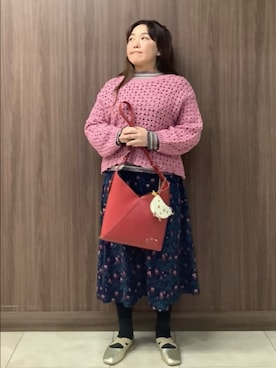「Jocomomola（ホコモモラ）のアイテム（シューズ）」を使った、Jocomomolaさん（レディース・160cm）の冬コーディネート