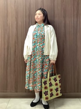 「Jocomomola（ホコモモラ）のアイテム（その他アウター）」を使った、Jocomomolaさん（レディース・153cm）の春コーディネート