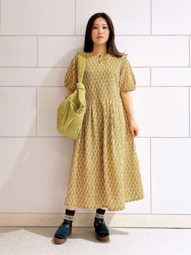 「Jocomomola（ホコモモラ）のアイテム（ワンピース/ドレス）」を使った、Jocomomolaさん（レディース・159cm）の夏コーディネート