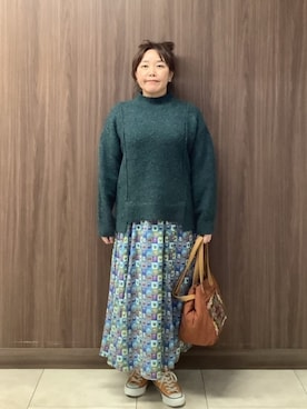 「Jocomomola（ホコモモラ）のアイテム（トップス）」を使った、Jocomomolaさん（レディース・153cm）の秋コーディネート