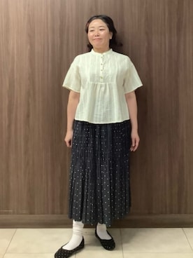 「Jocomomola（ホコモモラ）のアイテム」を使った、Jocomomolaさん（レディース・153cm）の春コーディネート