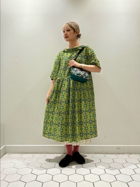 「Jocomomola（ホコモモラ）のアイテム（スカート）」を使った、Jocomomolaさん（レディース・160cm）の夏コーディネート