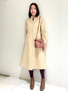 「Jocomomola（ホコモモラ）のアイテム（その他アウター）」を使った、Jocomomolaさん（レディース・165cm）の冬コーディネート