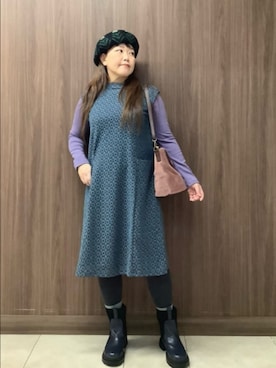 「Jocomomola（ホコモモラ）のアイテム（帽子）」を使った、Jocomomolaさん（レディース・160cm）の秋コーディネート