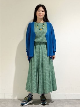 「Jocomomola（ホコモモラ）のアイテム（アクセサリー）」を使った、Jocomomolaさん（レディース・159cm）の夏コーディネート