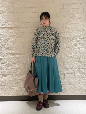 「Jocomomola（ホコモモラ）のアイテム（レッグウェア）」を使った、Jocomomolaさん（レディース・164cm）の秋コーディネート