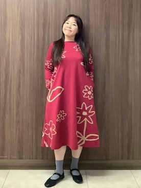 「Jocomomola（ホコモモラ）のアイテム（ワンピース/ドレス）」を使った、Jocomomolaさん（レディース・153cm）の秋コーディネート