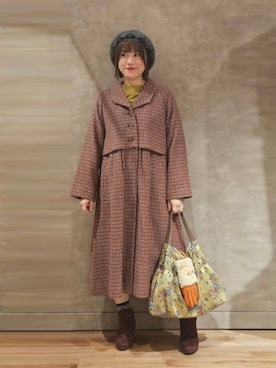「Jocomomola（ホコモモラ）のアイテム（その他アウター）」を使った、Jocomomolaさん（レディース・160cm）の冬コーディネート