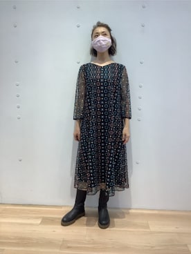 「Jocomomola（ホコモモラ）のアイテム（ワンピース/ドレス）」を使った、Jocomomolaさん（レディース・159cm）の秋コーディネート