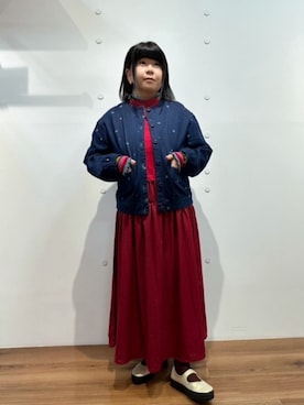 「Jocomomola（ホコモモラ）のアイテム（その他アウター）」を使った、Jocomomolaさん（レディース・152cm）の秋コーディネート