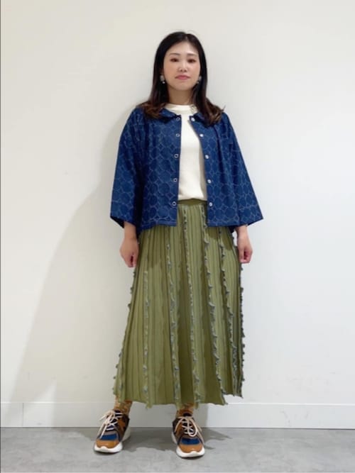 セール】配色メロウニットスカート（スカート）｜Jocomomola