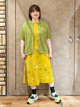 「Jocomomola（ホコモモラ）のアイテム（ワンピース/ドレス）」を使った、Jocomomolaさん（レディース・158cm）の夏コーディネート