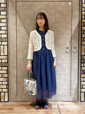 「Jocomomola（ホコモモラ）のアイテム（ワンピース/ドレス）」を使った、Jocomomolaさん（レディース・166cm）の春コーディネート